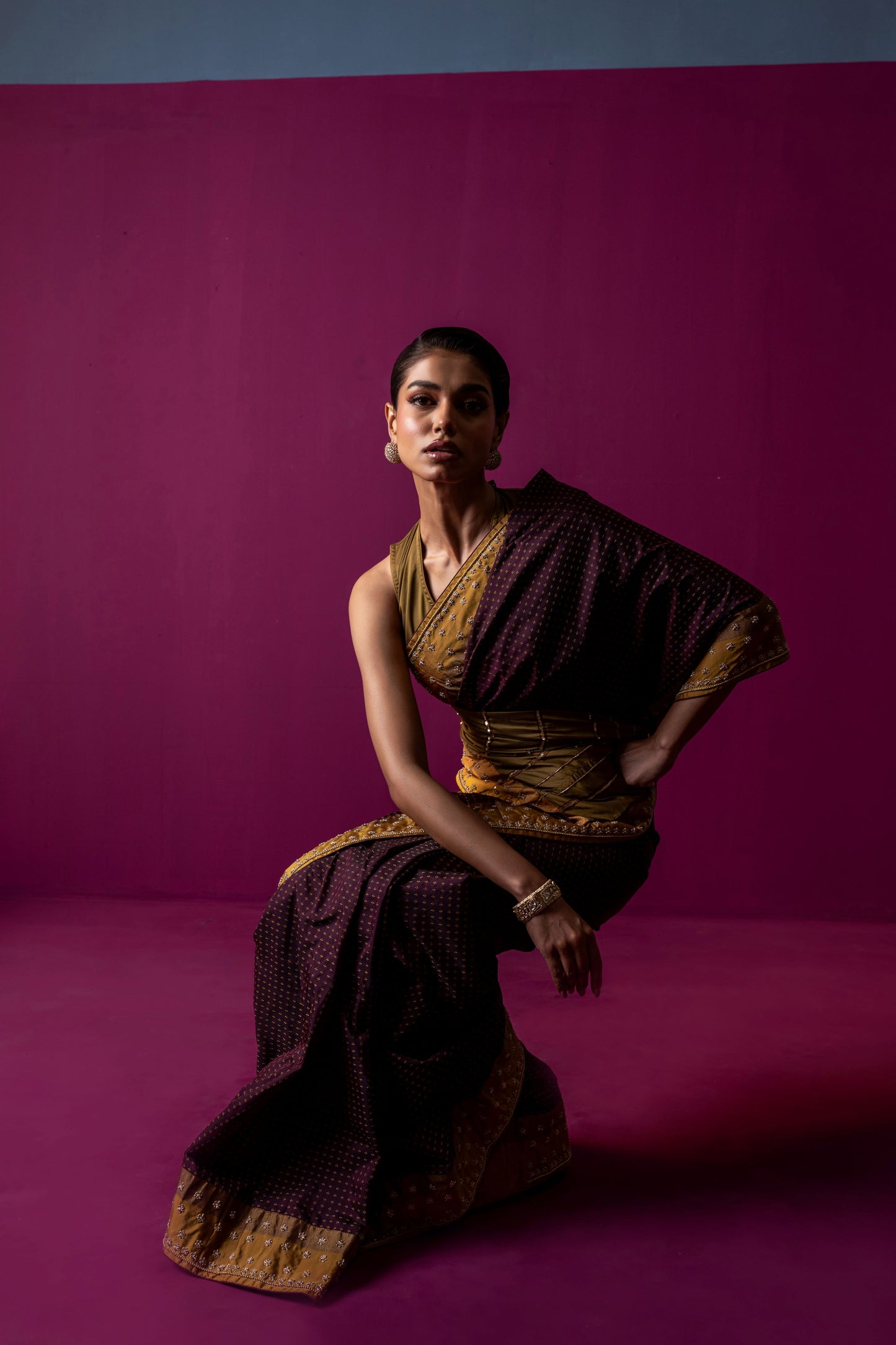 Timeless Grace in Maroon & Mustard
