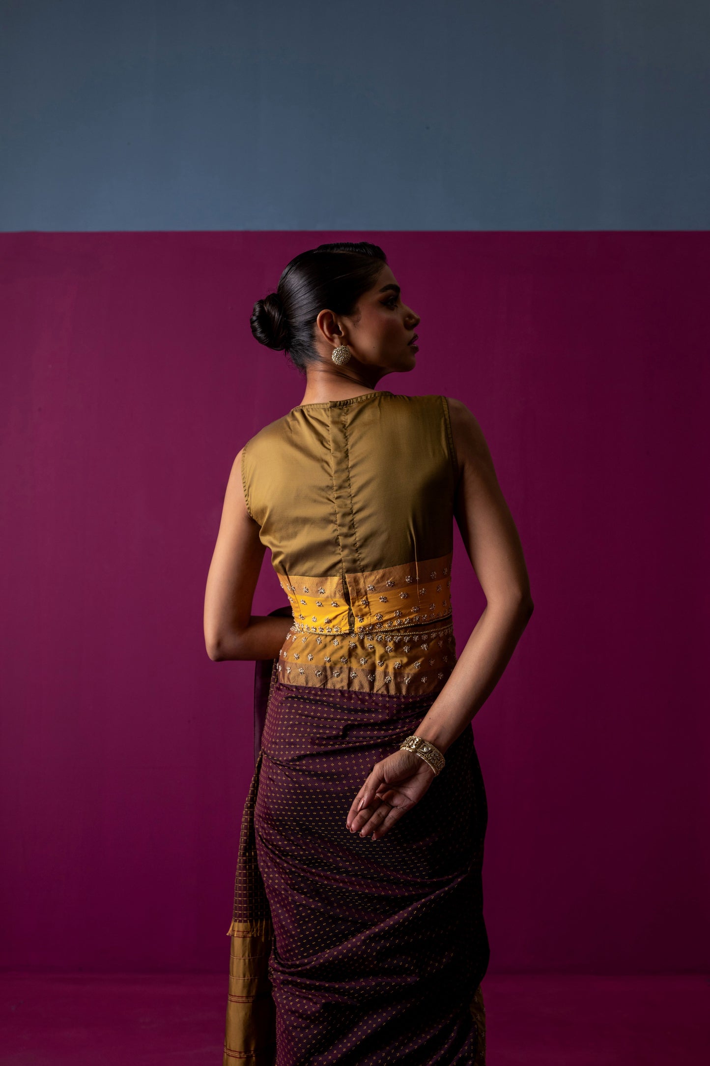 Timeless Grace in Maroon & Mustard