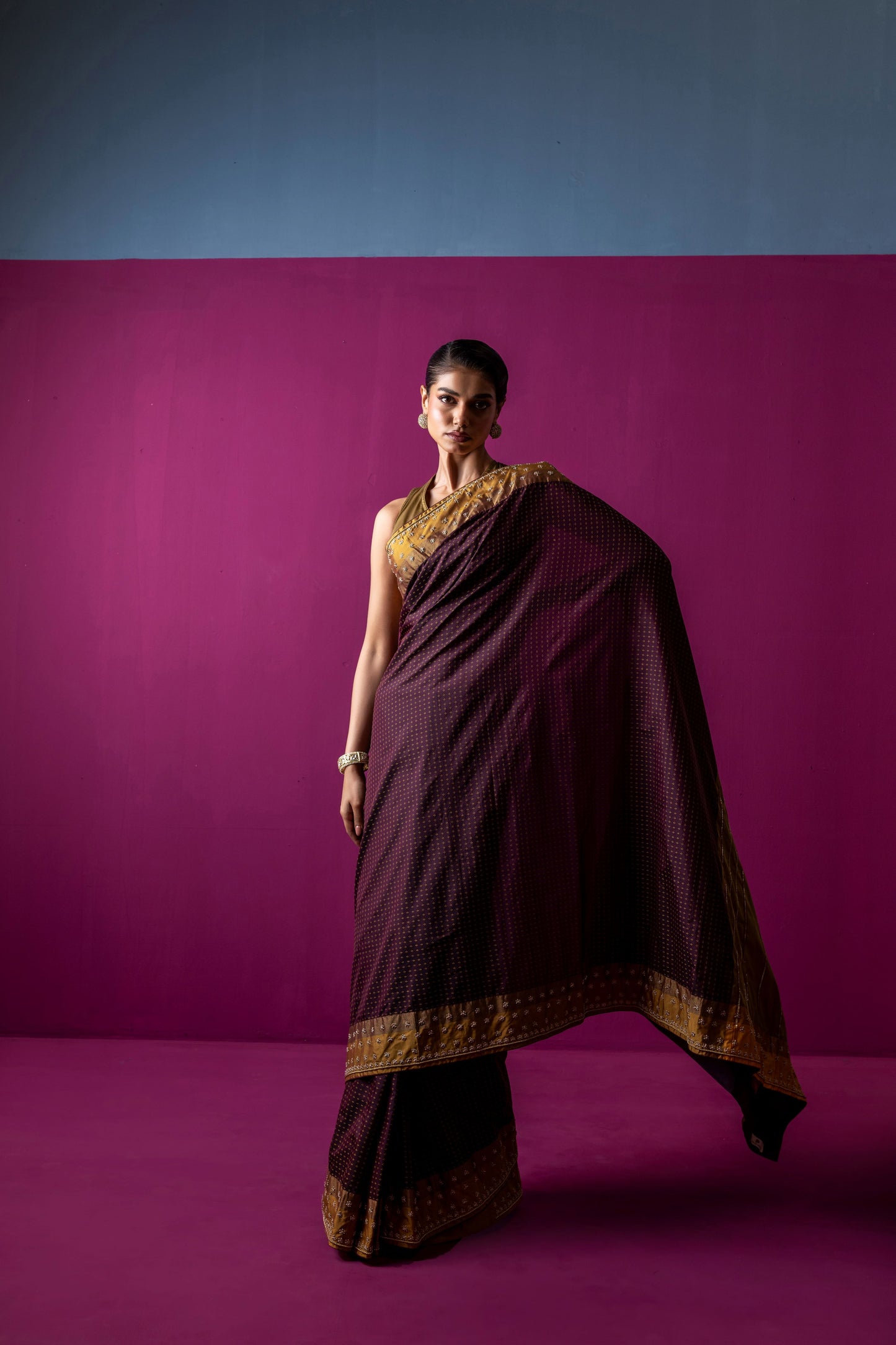 Timeless Grace in Maroon & Mustard